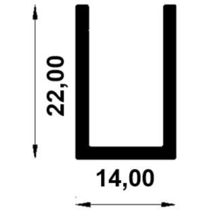 AL1018C - PERFIL U 14X22