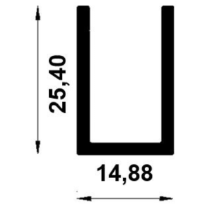AL1019 - PERFIL U 15X25