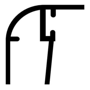 AL1020 - PERFIL DE CANTO DE BOX - 8MM