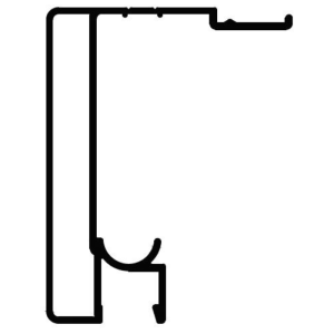 AL1021BQ - TRILHO SUPERIOR PARA BOX - QUADRADO - 8MM