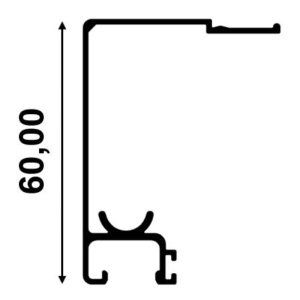 AL1021L - TRILHO SUPERIOR DE ENGENHARIA 60MM - 8MM
