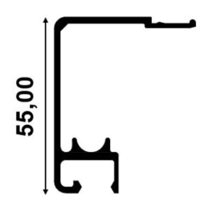 AL1021R - TRILHO SUPERIOR DE ENGENHARIA 55MM - 8MM